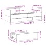 Tumbona con cajones madera ingeniería gris Sonoma 100x200 cm de vidaXL, Camas y somieres - Ref: Foro24-3280816, Precio: 205,2...