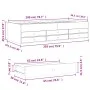 Lounger with black engineered wood drawers 100x200 cm by vidaXL, Beds and slatted bases - Ref: Foro24-3280868, Price: 180,62 ...