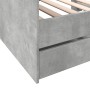 Tumbona con cajones madera ingeniería gris hormigón 90x190 cm de vidaXL, Camas y somieres - Ref: Foro24-3280856, Precio: 213,...