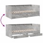 Tumbona con cajones madera ingeniería gris hormigón 90x190 cm de vidaXL, Camas y somieres - Ref: Foro24-3280856, Precio: 213,...