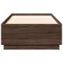 Estructura de cama madera de ingeniería marrón roble 100x200 cm de vidaXL, Camas y somieres - Ref: Foro24-3209722, Precio: 12...
