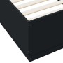 Estructura de cama madera de ingeniería negra 100x200 cm de vidaXL, Camas y somieres - Ref: Foro24-3209717, Precio: 120,13 €,...