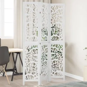 White Paulownia solid wood 3-panel dividing screen by vidaXL, Room dividers - Ref: Foro24-358735, Price: 92,15 €, Discount: %