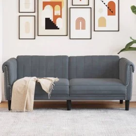 Dark gray velvet 2-seater sofa by vidaXL, Sofas - Ref: Foro24-372576, Price: 203,09 €, Discount: %