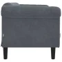 Sofá de 2 plazas terciopelo gris oscuro de vidaXL, Sofás - Ref: Foro24-372576, Precio: 203,09 €, Descuento: %