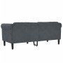 Sofá de 2 plazas terciopelo gris oscuro de vidaXL, Sofás - Ref: Foro24-372576, Precio: 205,51 €, Descuento: %