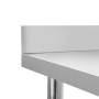 Mesa trabajo cocina y salpicadero acero inoxidable 120x60x93 cm de vidaXL, Restauración - Ref: Foro24-51191, Precio: 162,48 €...
