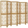 Biombo separador de 6 paneles madera maciza paulownia marrón de vidaXL, Divisores de ambientes - Ref: Foro24-358873, Precio: ...