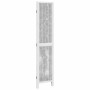 Biombo separador de 3 paneles madera maciza Paulownia blanco de vidaXL, Divisores de ambientes - Ref: Foro24-358670, Precio: ...