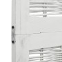 Biombo separador de 3 paneles madera maciza Paulownia blanco de vidaXL, Divisores de ambientes - Ref: Foro24-358670, Precio: ...