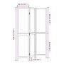 Biombo separador de 3 paneles madera maciza Paulownia blanco de vidaXL, Divisores de ambientes - Ref: Foro24-358670, Precio: ...