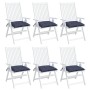 Cojines para silla 6 uds tela Oxford azul marino 50x50x7 cm de vidaXL, Cojines para sillas y sofás - Ref: Foro24-378917, Prec...