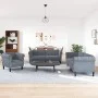 Juego de sofás 3 piezas terciopelo gris oscuro de vidaXL, Sofás - Ref: Foro24-3209210, Precio: 722,65 €, Descuento: %