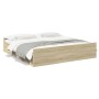 Cama con cajones madera ingeniería roble Sonoma 180x200 cm de vidaXL, Camas y somieres - Ref: Foro24-3280274, Precio: 157,57 ...