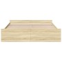 Cama con cajones madera ingeniería roble Sonoma 180x200 cm de vidaXL, Camas y somieres - Ref: Foro24-3280274, Precio: 157,57 ...