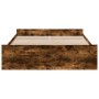 Cama con cajones madera de ingeniería roble ahumado 160x200 cm de vidaXL, Camas y somieres - Ref: Foro24-3280283, Precio: 152...