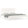Estructura cama de matrimonio con cabecero madera maciza blanco de vidaXL, Camas y somieres - Ref: Foro24-3193742, Precio: 16...