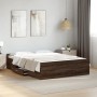 Cama con cajones madera de ingeniería marrón roble 120x190 cm de vidaXL, Camas y somieres - Ref: Foro24-3280327, Precio: 138,...