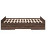 Cama con cajones madera de ingeniería marrón roble 120x190 cm de vidaXL, Camas y somieres - Ref: Foro24-3280327, Precio: 138,...