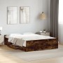 Cama con cajones madera de ingeniería roble ahumado 120x190 cm de vidaXL, Camas y somieres - Ref: Foro24-3280325, Precio: 135...