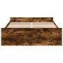 Cama con cajones madera de ingeniería roble ahumado 120x190 cm de vidaXL, Camas y somieres - Ref: Foro24-3280325, Precio: 135...