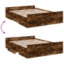 Cama con cajones madera de ingeniería roble ahumado 120x190 cm de vidaXL, Camas y somieres - Ref: Foro24-3280325, Precio: 135...