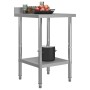 Mesa trabajo cocina y salpicadero acero inoxidable 60x60x93 cm de vidaXL, Restauración - Ref: Foro24-51185, Precio: 118,66 €,...