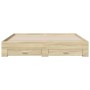 Cama con cajones madera ingeniería roble Sonoma 180x200 cm de vidaXL, Camas y somieres - Ref: Foro24-3280365, Precio: 213,52 ...