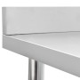 Mesa trabajo cocina y salpicadero acero inoxidable 60x60x93 cm de vidaXL, Restauración - Ref: Foro24-51185, Precio: 118,66 €,...