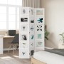 Biombo separador de 3 paneles madera maciza Paulownia blanco de vidaXL, Divisores de ambientes - Ref: Foro24-358687, Precio: ...