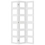 Biombo separador de 3 paneles madera maciza Paulownia blanco de vidaXL, Divisores de ambientes - Ref: Foro24-358687, Precio: ...