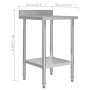 Mesa trabajo cocina y salpicadero acero inoxidable 60x60x93 cm de vidaXL, Restauración - Ref: Foro24-51185, Precio: 118,66 €,...