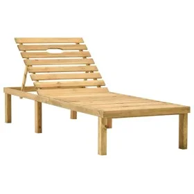 Tumbona de madera de pino impregnada de vidaXL, Tumbonas - Ref: Foro24-49087, Precio: 88,05 €, Descuento: %