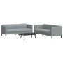 Juego de sofás 2 piezas tela gris claro de vidaXL, Sofás - Ref: Foro24-3209238, Precio: 482,52 €, Descuento: %
