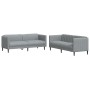 Juego de sofás 2 piezas tela gris claro de vidaXL, Sofás - Ref: Foro24-3209238, Precio: 482,52 €, Descuento: %