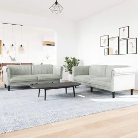 Light gray velvet 2-piece sofa set by vidaXL, Sofas - Ref: Foro24-3209219, Price: 465,77 €, Discount: %