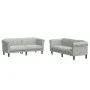 Juego de sofás 2 piezas terciopelo gris claro de vidaXL, Sofás - Ref: Foro24-3209219, Precio: 465,77 €, Descuento: %
