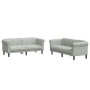 Juego de sofás 2 piezas terciopelo gris claro de vidaXL, Sofás - Ref: Foro24-3209219, Precio: 500,76 €, Descuento: %
