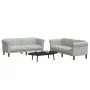 Juego de sofás 2 piezas terciopelo gris claro de vidaXL, Sofás - Ref: Foro24-3209219, Precio: 465,77 €, Descuento: %