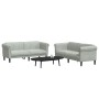 Juego de sofás 2 piezas terciopelo gris claro de vidaXL, Sofás - Ref: Foro24-3209219, Precio: 500,76 €, Descuento: %