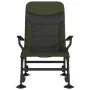 Silla de pesca con reposabrazos plegable verde de vidaXL, Sillas de jardín - Ref: Foro24-4006416, Precio: 135,90 €, Descuento: %