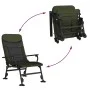 Silla de pesca con reposabrazos plegable verde de vidaXL, Sillas de jardín - Ref: Foro24-4006416, Precio: 135,90 €, Descuento: %