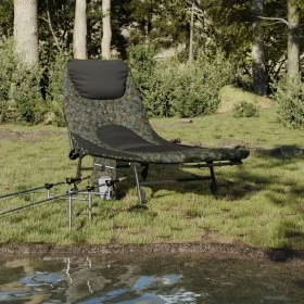 Tumbona de pesca patas para barro ajustables plegable camuflaje de vidaXL, Camas para exteriores - Ref: Foro24-4006423, Preci...