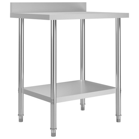Mesa trabajo cocina y salpicadero acero inoxidable 80x60x93 cm de vidaXL, Restauración - Ref: Foro24-51187, Precio: 147,56 €,...