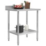 Mesa trabajo cocina y salpicadero acero inoxidable 80x60x93 cm de vidaXL, Restauración - Ref: Foro24-51187, Precio: 147,56 €,...