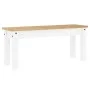 Banco de comedor Panama madera maciza pino blanco 105x30x45 cm de vidaXL, Bancos de comedor y cocina - Ref: Foro24-4005713, P...