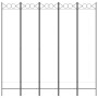 Biombo divisor de 5 paneles de tela blanco 200x200 cm de vidaXL, Divisores de ambientes - Ref: Foro24-350154, Precio: 67,83 €...