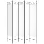 Biombo divisor de 5 paneles de tela blanco 200x200 cm de vidaXL, Divisores de ambientes - Ref: Foro24-350154, Precio: 67,83 €...