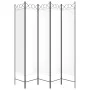 Biombo divisor de 5 paneles de tela blanco 200x200 cm de vidaXL, Divisores de ambientes - Ref: Foro24-350154, Precio: 66,34 €...