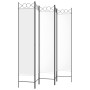 Biombo divisor de 5 paneles de tela blanco 200x200 cm de vidaXL, Divisores de ambientes - Ref: Foro24-350154, Precio: 67,83 €...